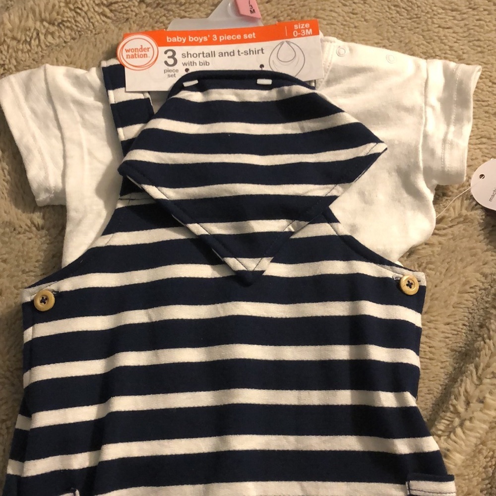 ๐4 for $20 Boys 3 piece Shortall set - Picture 3 of 4